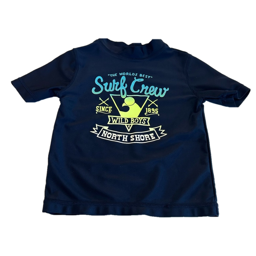 10/10$ OshKosh Toddler Navy Blue Short Sleeve Rashguard size 2T